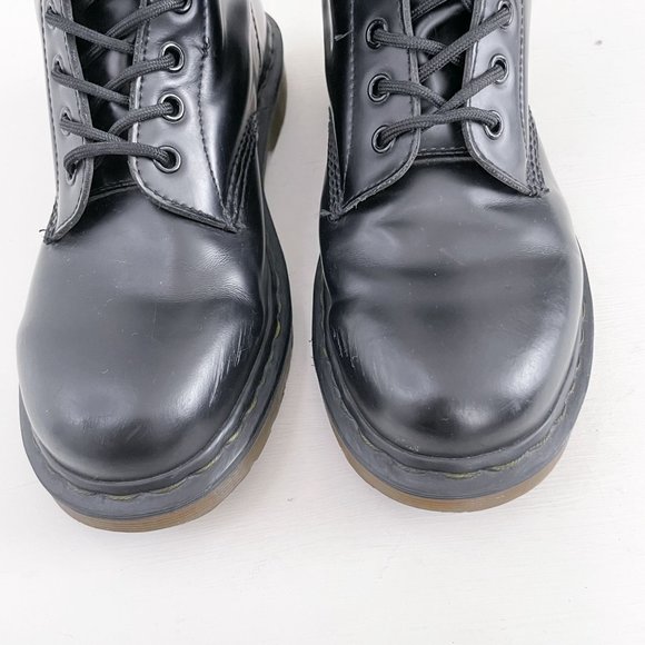 Dr. Martens Black 1490 Smooth Leather Mid-Calf Lace Up Combat Boot Womens Size 9 - Picture 3 of 12